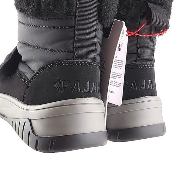 PAJAR Youth Black Winter Waterproof Boots Velcro Insulated Rated -30c Size US 1 - Picture 6 of 16